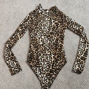 FOREVER 21 ANIMAL PRINT BODYSUIT